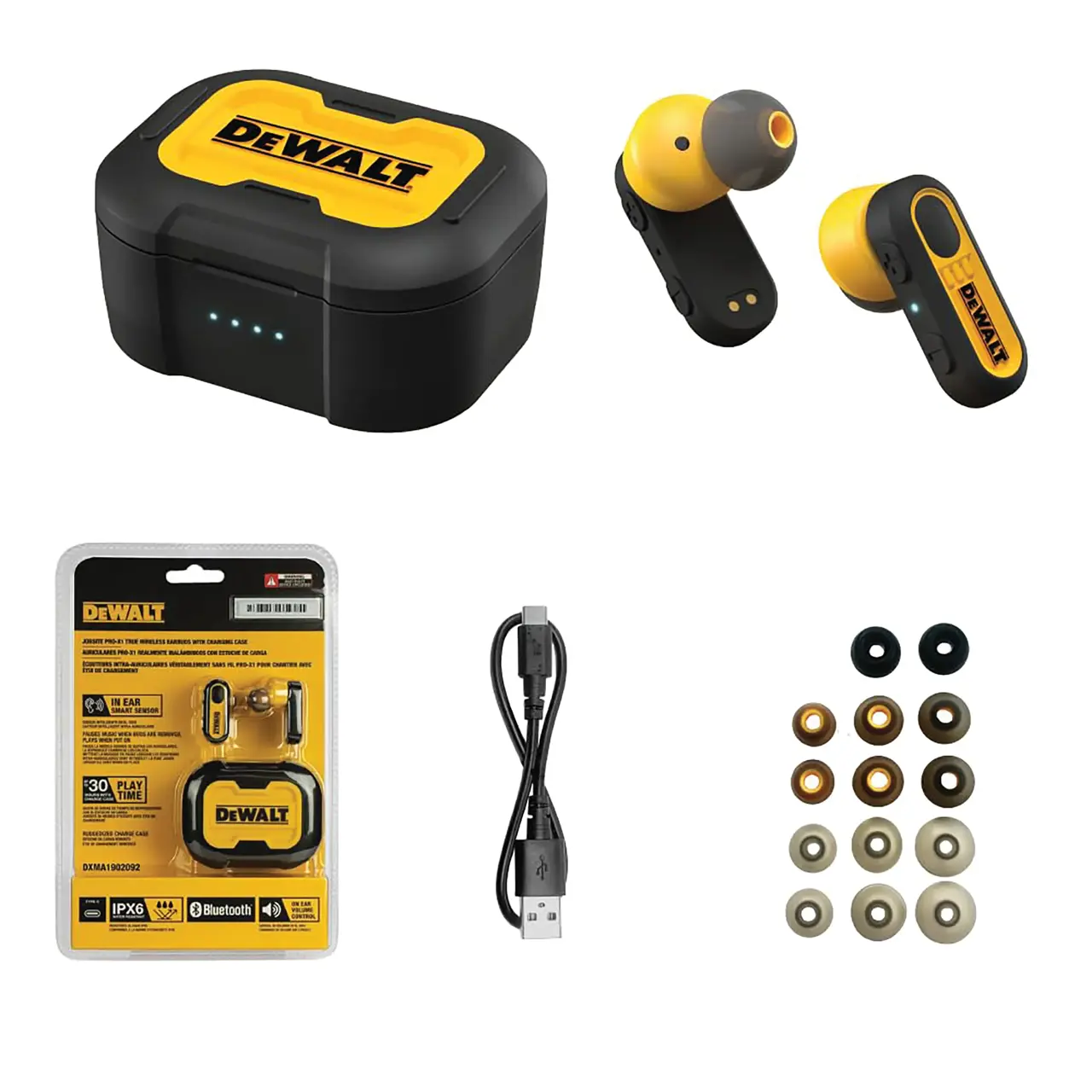 Jobsite Pro-X1 True Wireless Earbuds With Charging Case