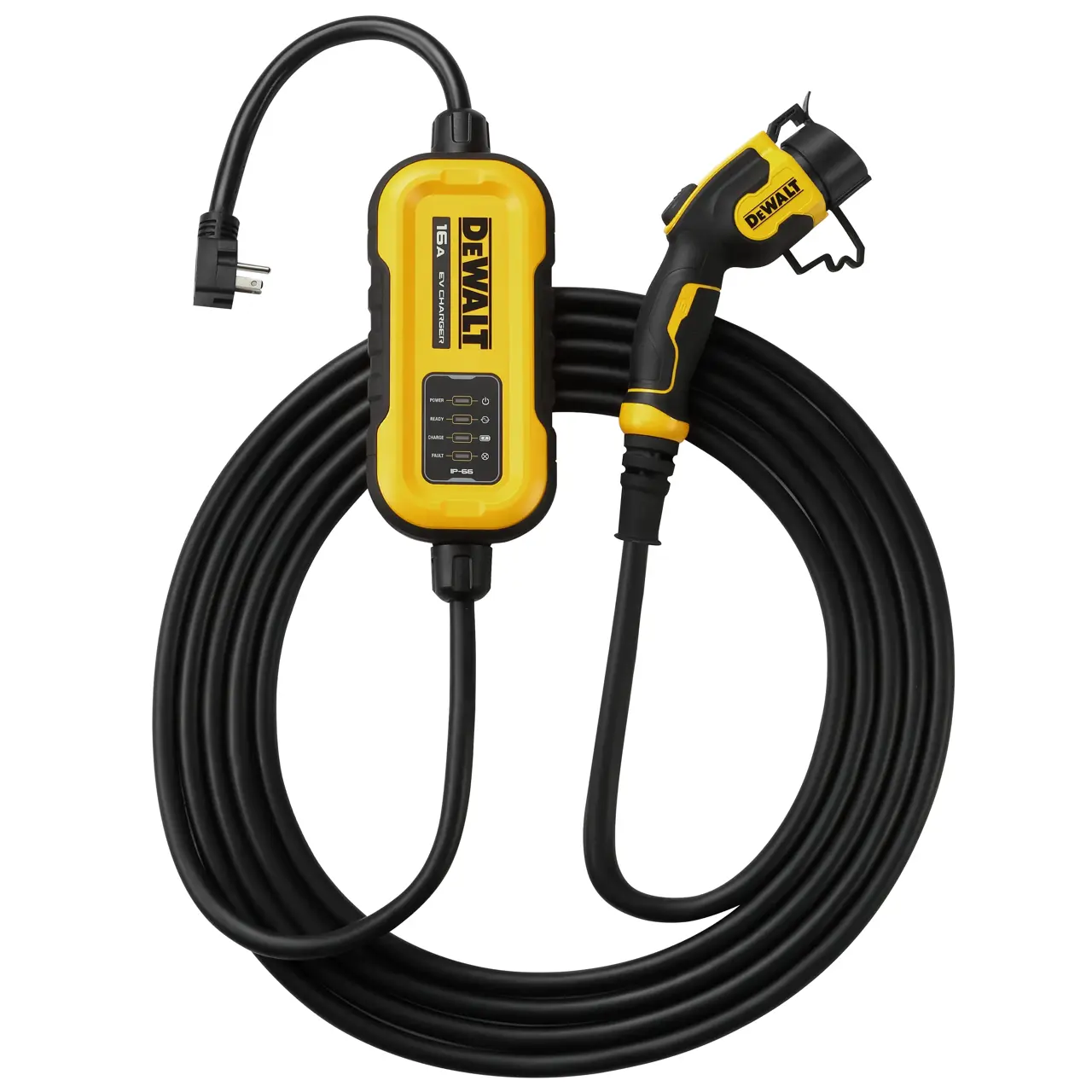 Portable Electric Vehicle (EV) 120-240V Level 2 Charger up to 16 Amps, CSA Certified Indoor/Outdoor, NEMA 6-20 With 5-15 Adapter Included, 25-ft Cable