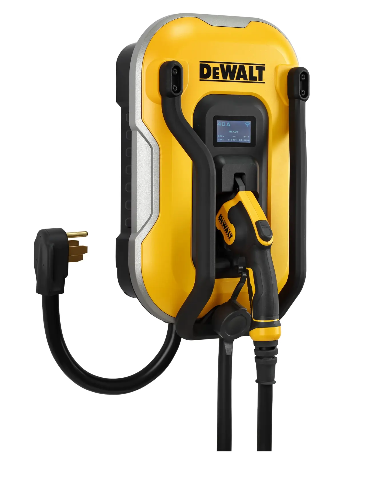 DEWALT® Electric Vehicle (EV) 240V Level 2 Charger up to 40 Amps, App Control Bluetooth & Wi-Fi, CSA Certified Indoor/Outdoor NEMA 14-50 Plug Wall Mounted Charging Station with 25 ft. Cable thumbnail 4
