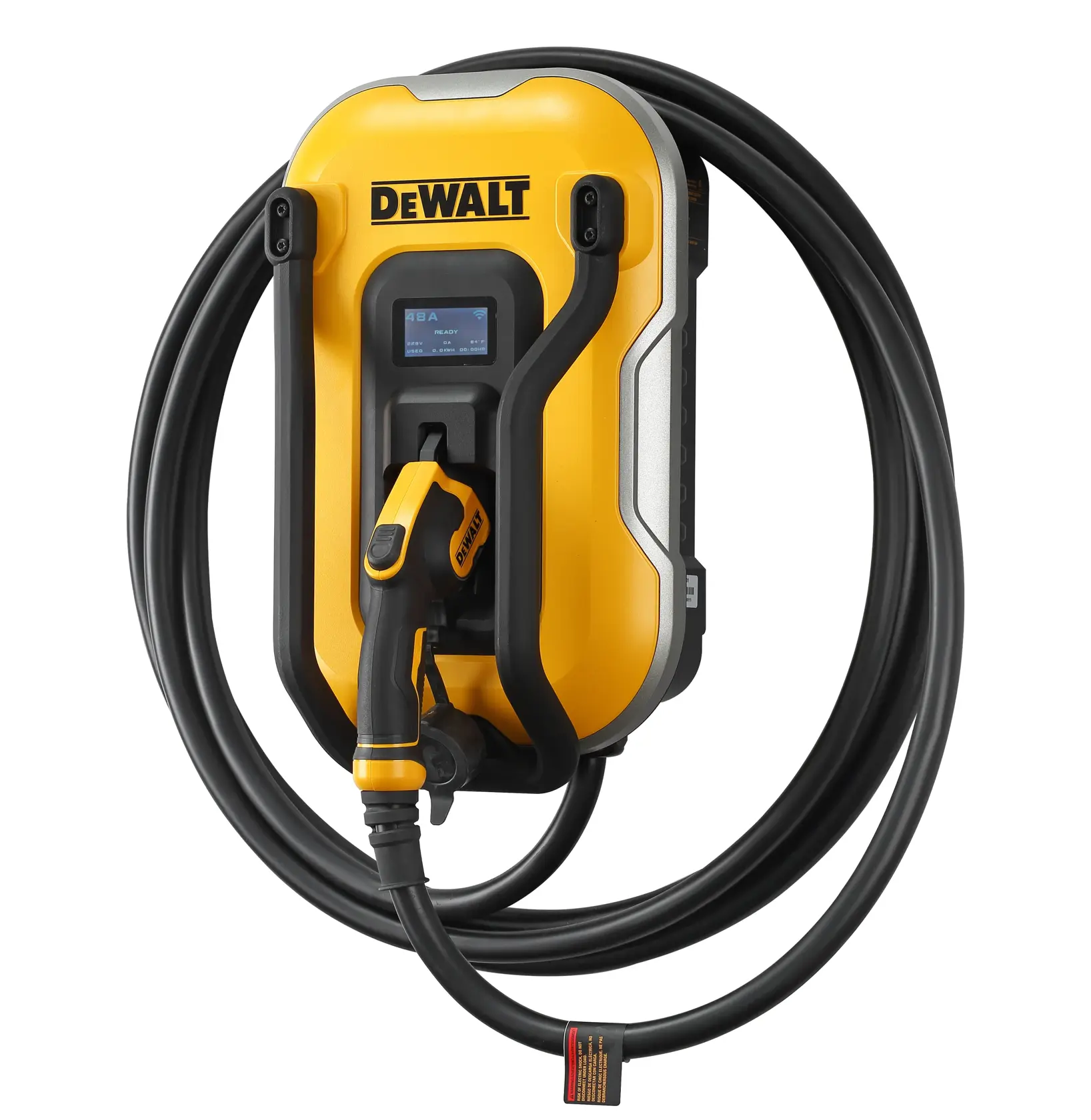 DEWALT® Electric Vehicle (EV) 240V Level 2 Charger up to 48 Amps, App Control Bluetooth & Wi-Fi, CSA Certified Indoor/Outdoor Hardwired Wall Mounted Charging Station with 25 ft. Cable thumbnail 2