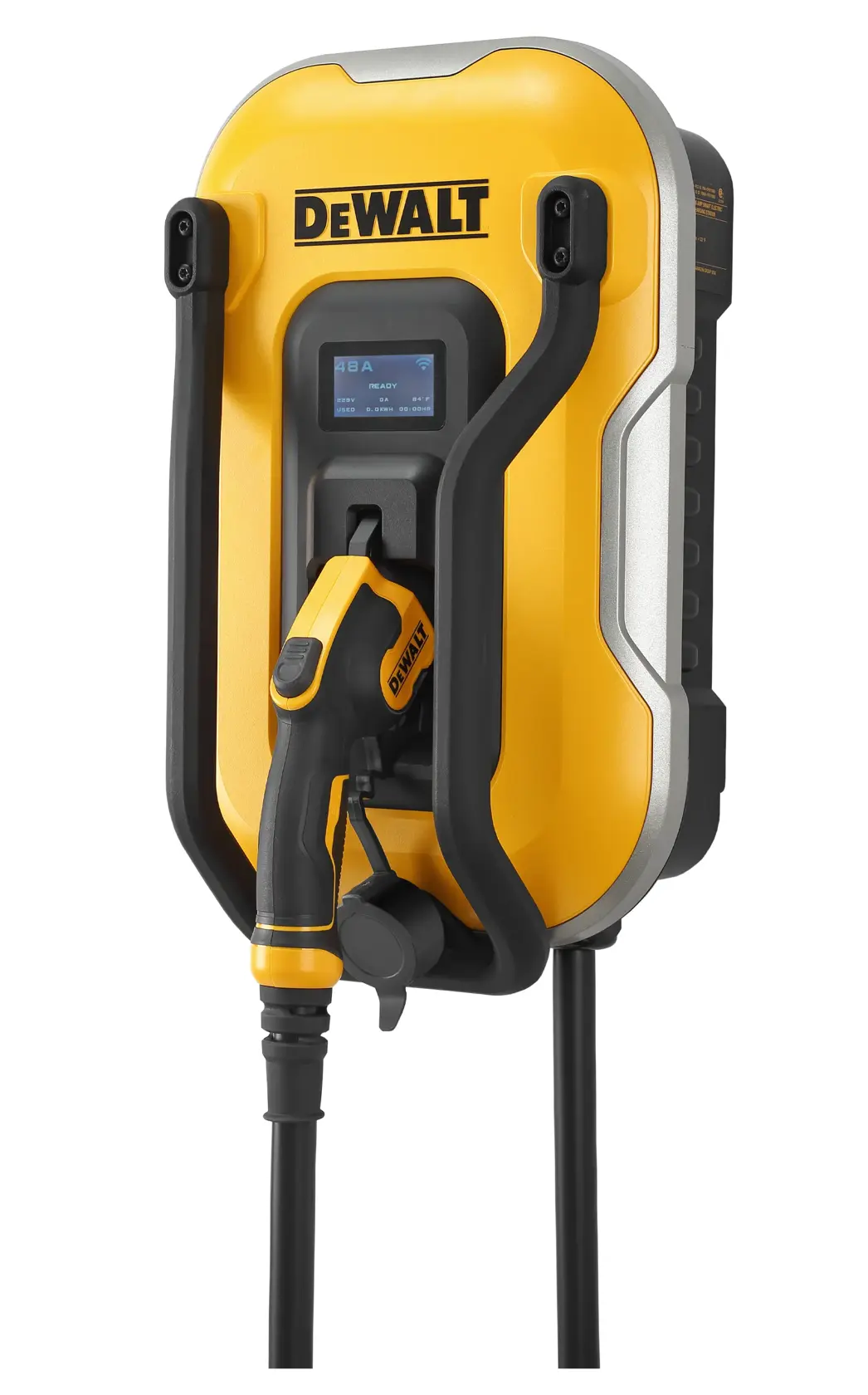 DEWALT® Electric Vehicle (EV) 240V Level 2 Charger up to 48 Amps, App Control Bluetooth & Wi-Fi, CSA Certified Indoor/Outdoor Hardwired Wall Mounted Charging Station with 25 ft. Cable thumbnail 4