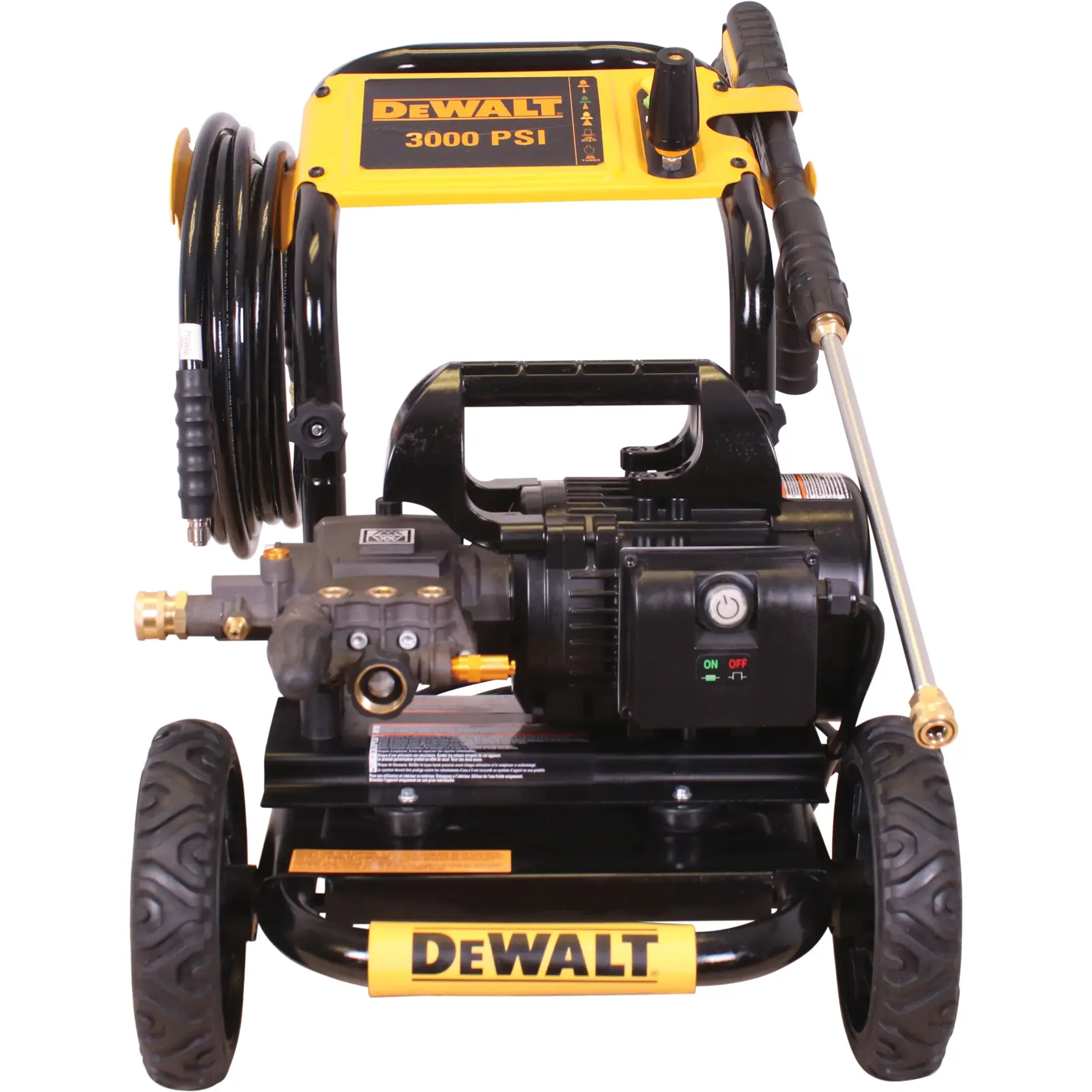 Front view of DeWalt pressure washer