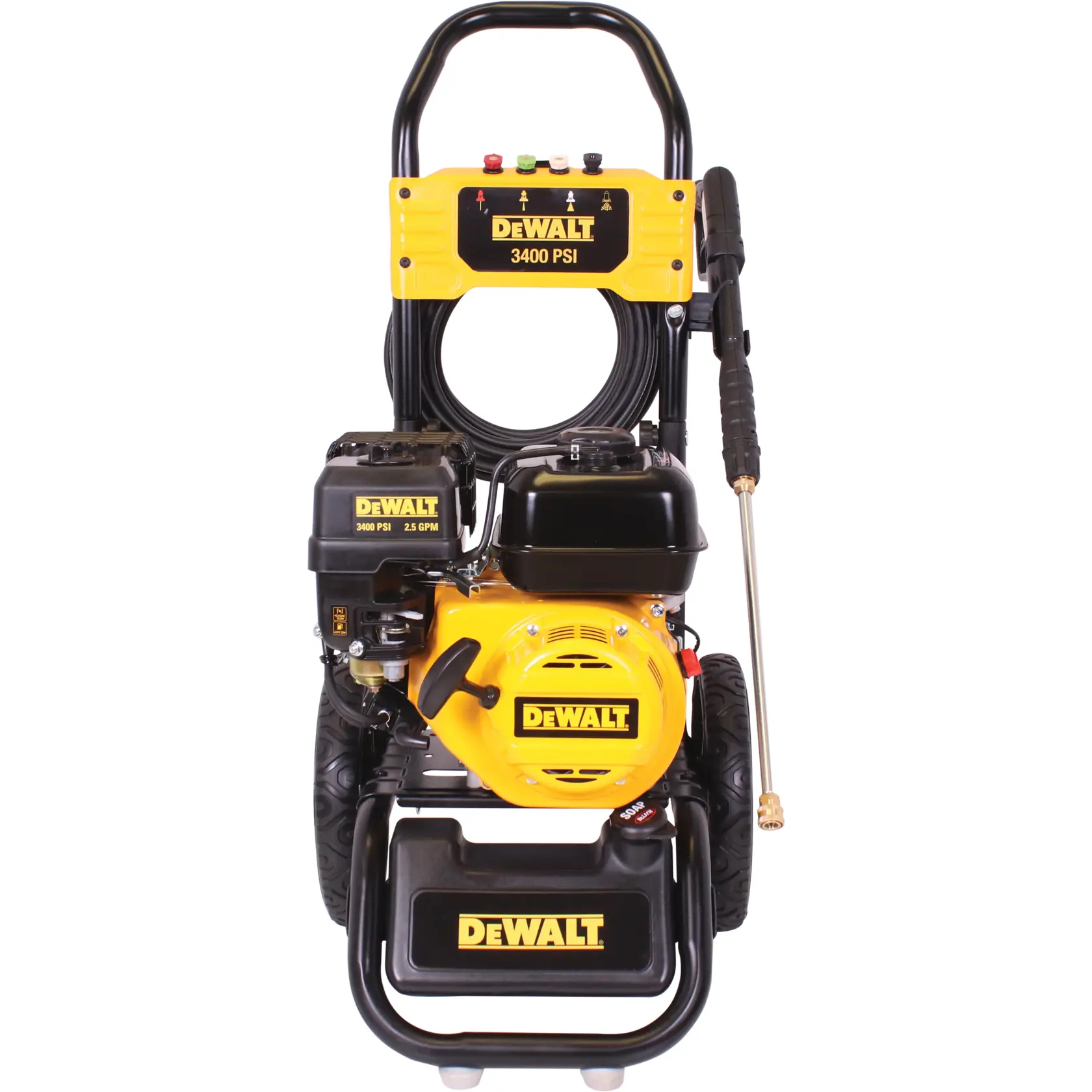 Front view of DeWalt pressure washer