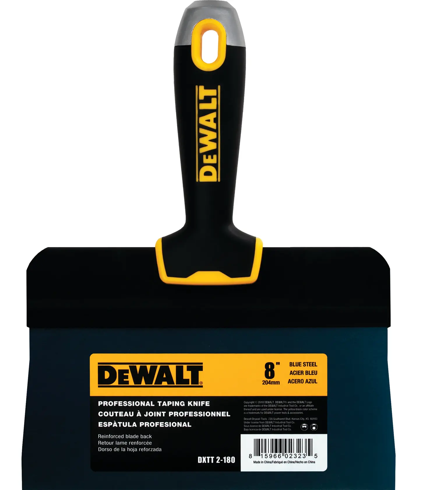 DEWALT® Blue Steel Big Back Taping Knife With Soft Grip Handle