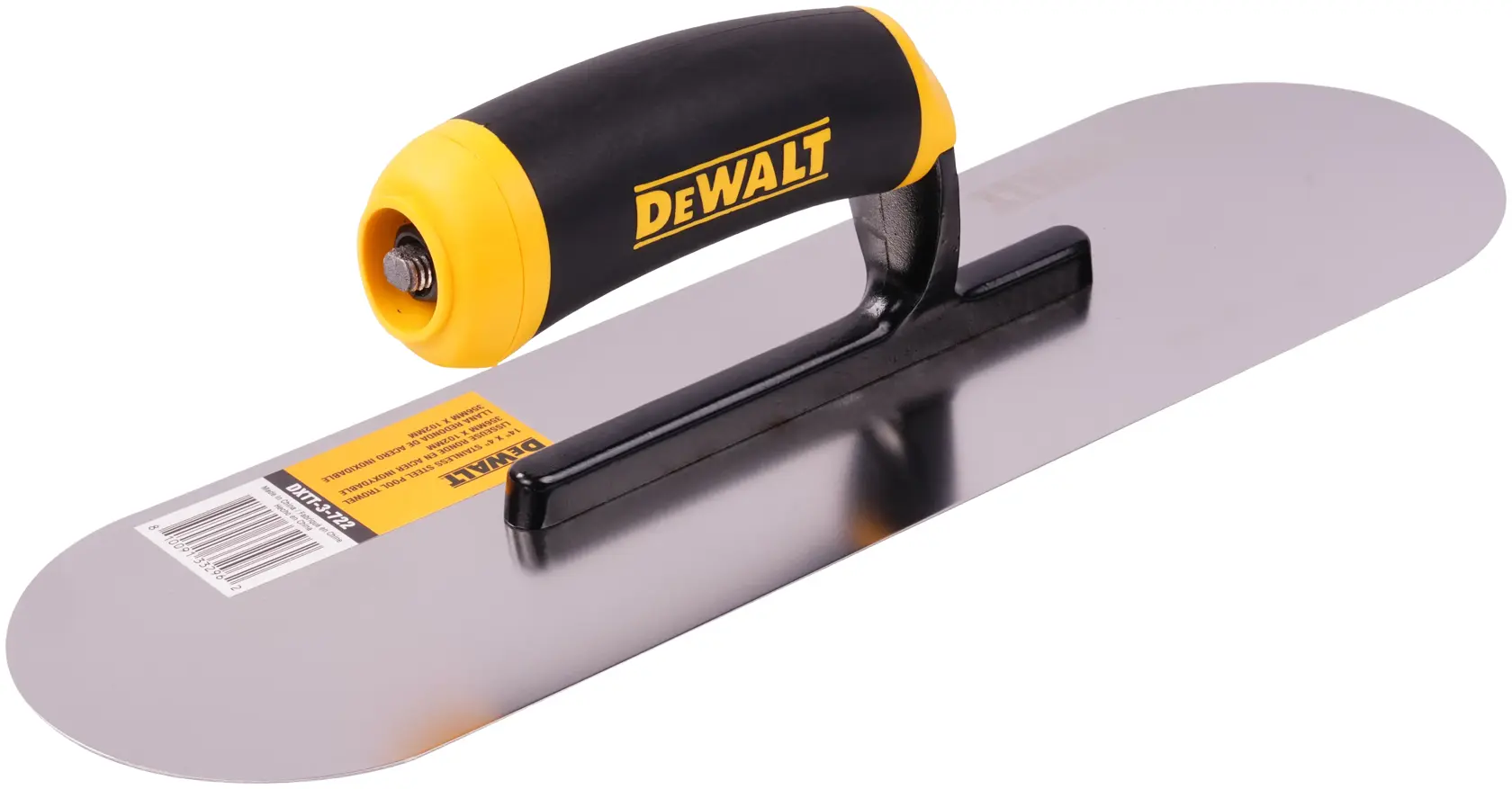 14 X 4 STAINLESS STEEL POOL TROWEL RIGHT ANGLED VIEW