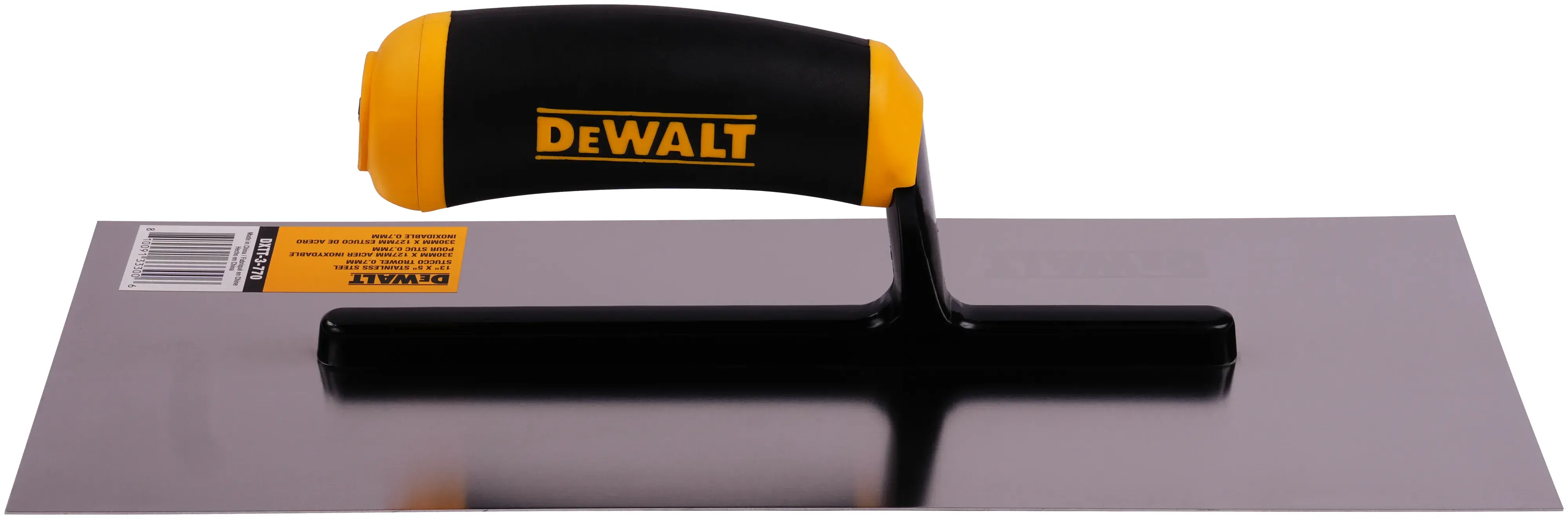 13 X 5 STAINLESS STEEL STUCCO TROWEL RIGHT SIDE VIEW 