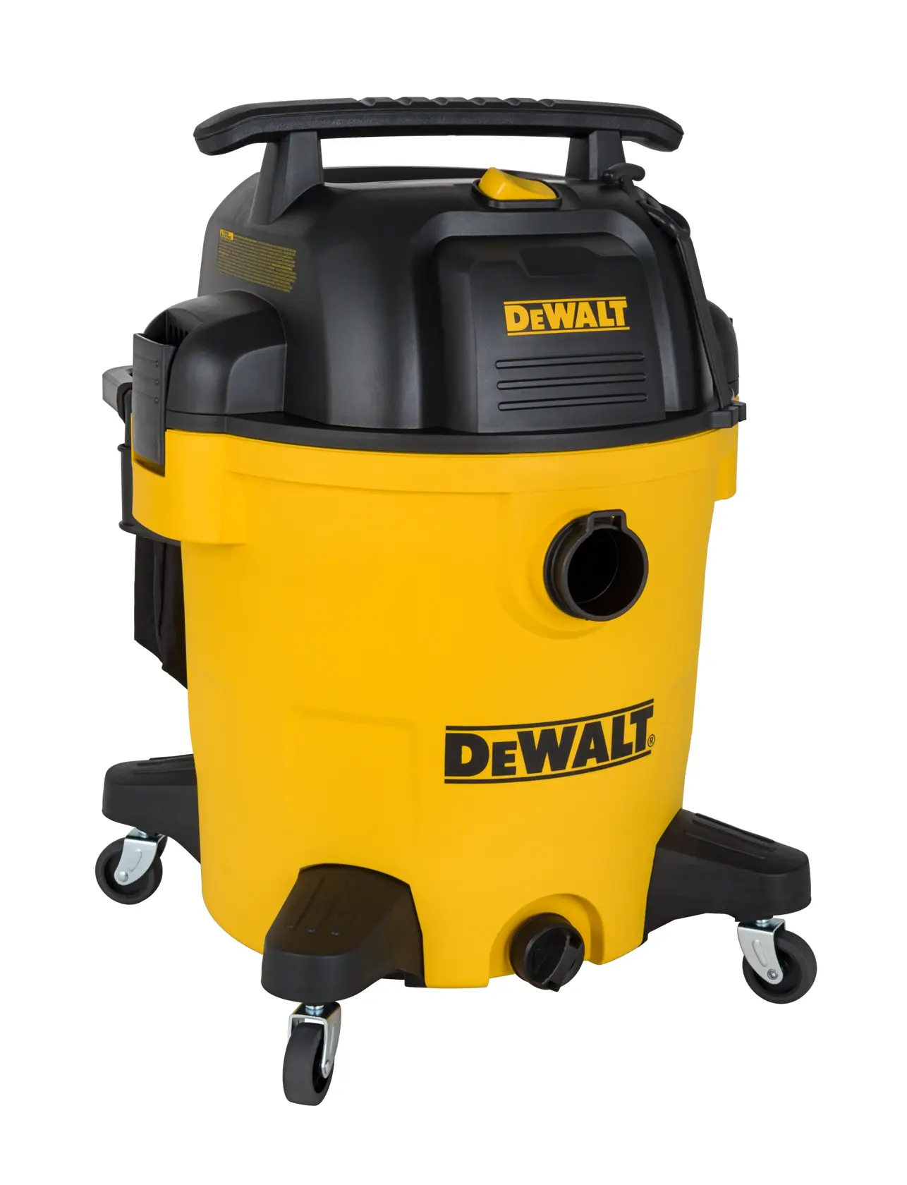Front Right facing DeWalt StealthSonic 12 gallon Wet/Dry Vacuum