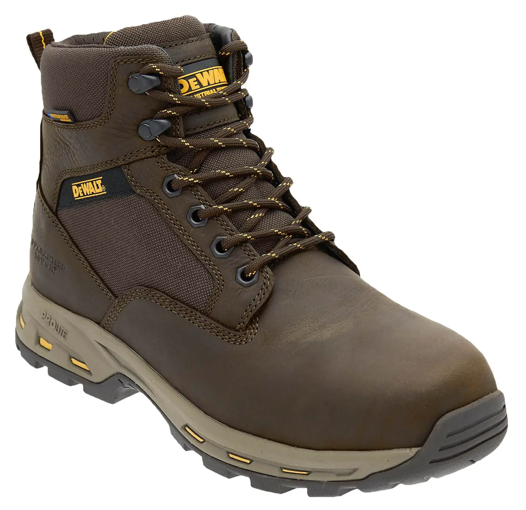 ¾ view facing right of the DEWALT Halogen Lite men’s safety boot in brown