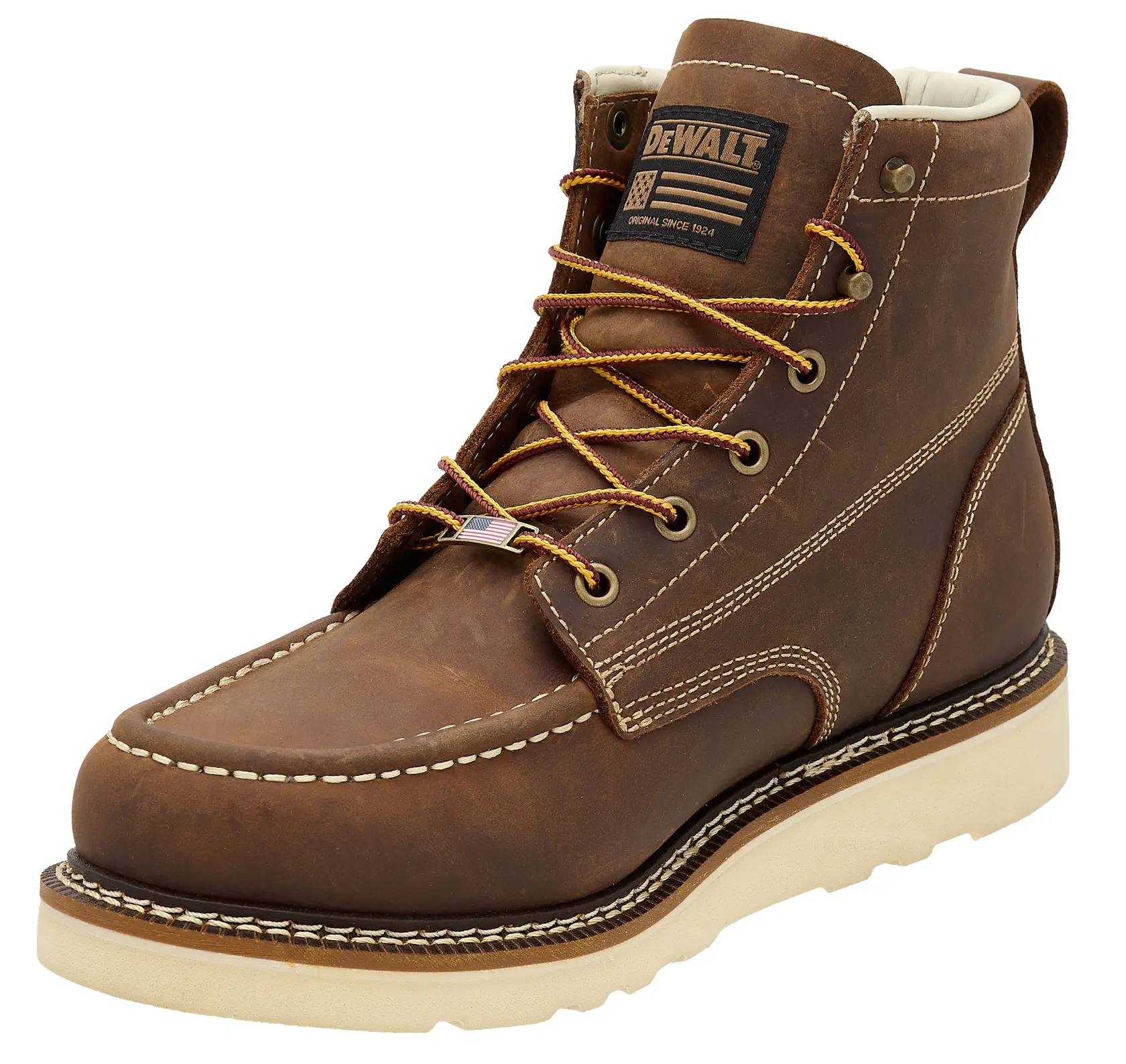 DEWALT® Weatherby Men's Made in USA Pro Comfort, Full Grain Leather, Moc Toe Work Boot thumbnail 6