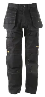 Front view of the DEWALT Protradesman men’s work pants in black