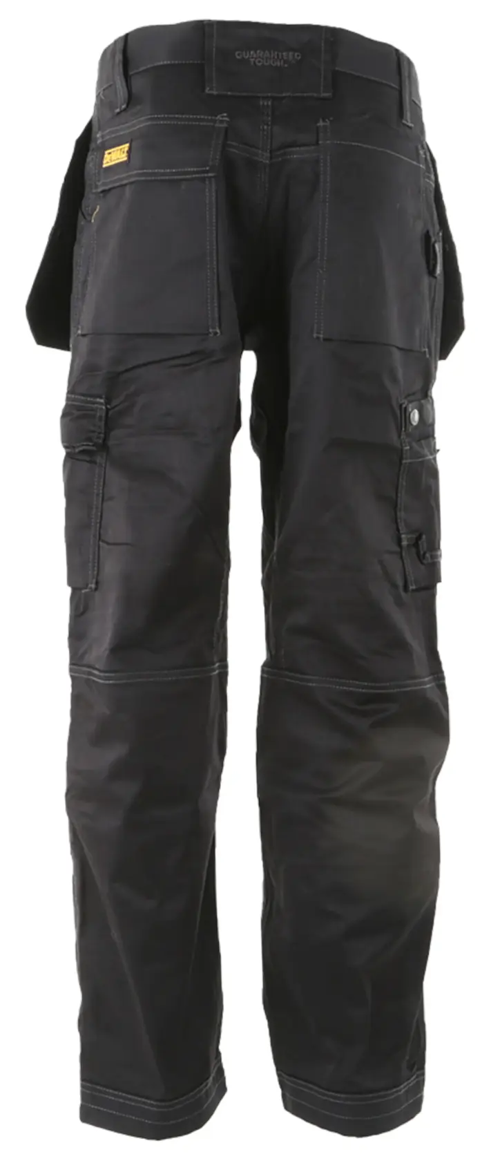 Rear view of the DEWALT Protradesman men’s work pants in black