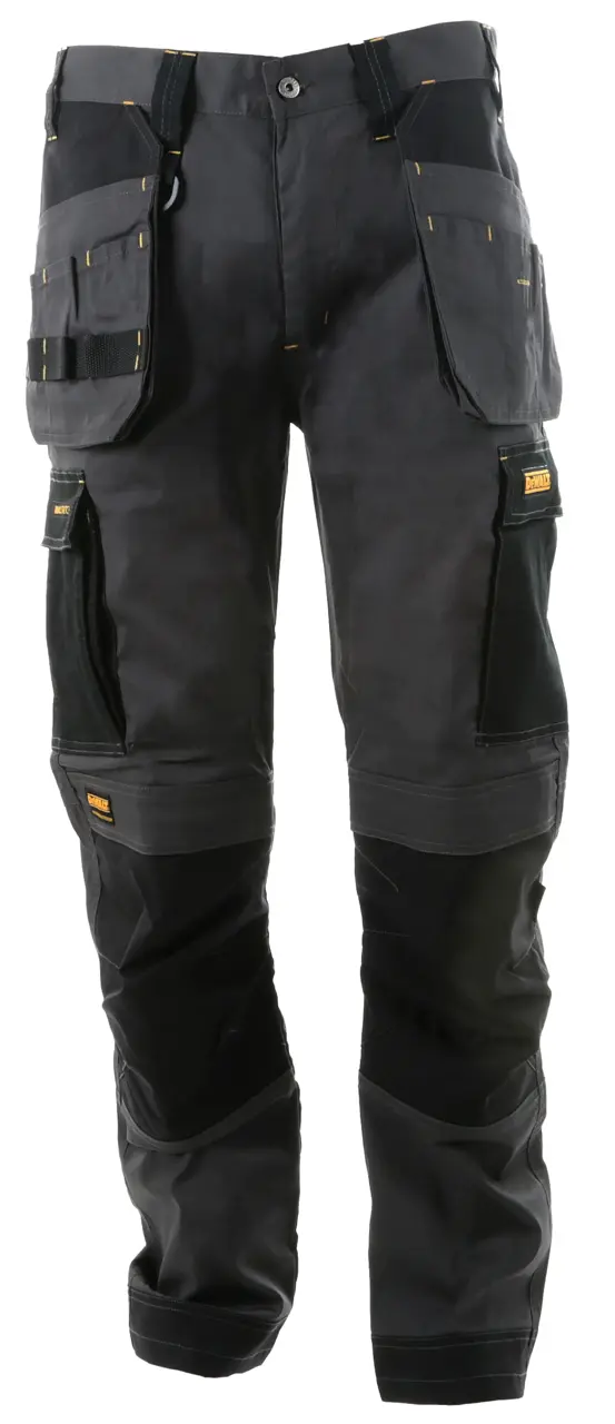 Barstow Men's Pro-Stretch, Holster Pocket, Slim Fit Work Pants, Grey/Black