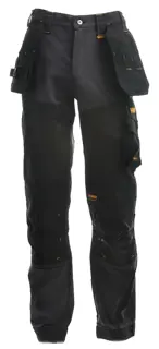 Front view of the DEWALT Memphis men’s work pants in grey/black